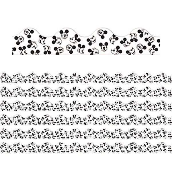Eureka Mickey Mouse Throwback Tossed Mickeys Deco Trim, 37 Feet Per Pack, 6 Packs EU-845664-6