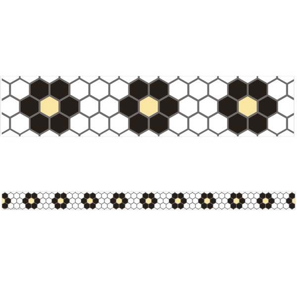 Eureka The Hive Floral Mosaic Deco Trim, 37 Feet EU-845671