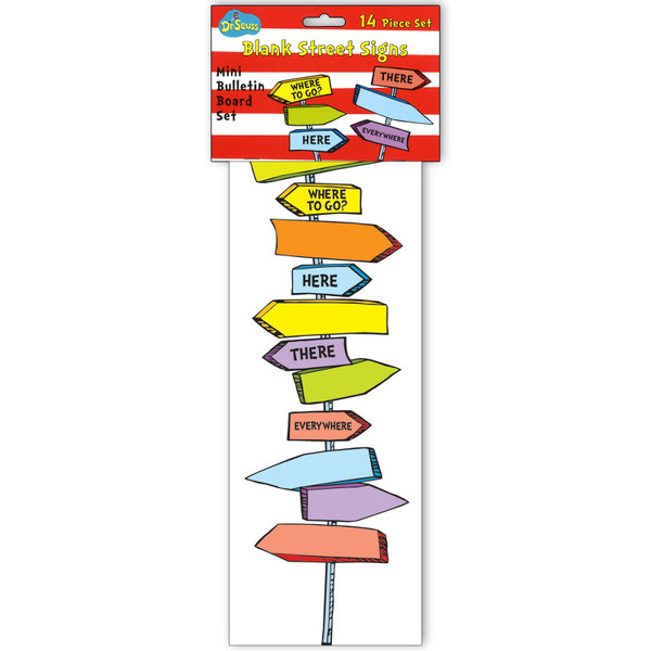 Eureka Dr. Seuss Blank Directional Signs Mini Bulletin Board Set EU-847003