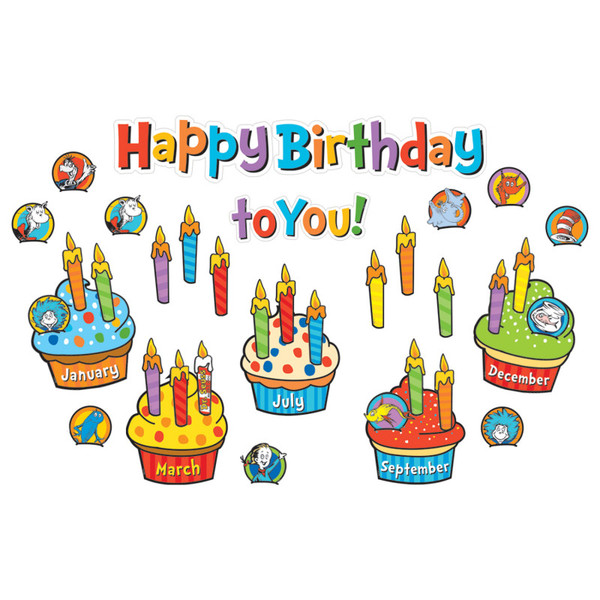 Eureka Dr. Seuss Birthday Mini Bulletin Board Set EU-847050