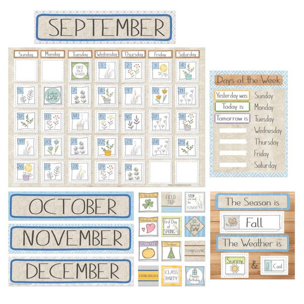 Eureka A Close-Knit Class Calendar Set Bulletin Board Set EU-847788