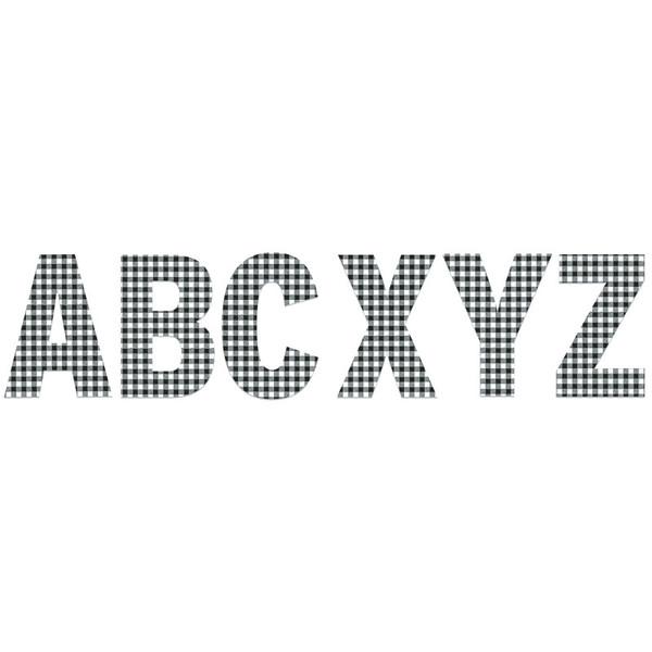 Eureka Gingham Jumbo 7" Deco Letters, Pack Of 129 EU-850008