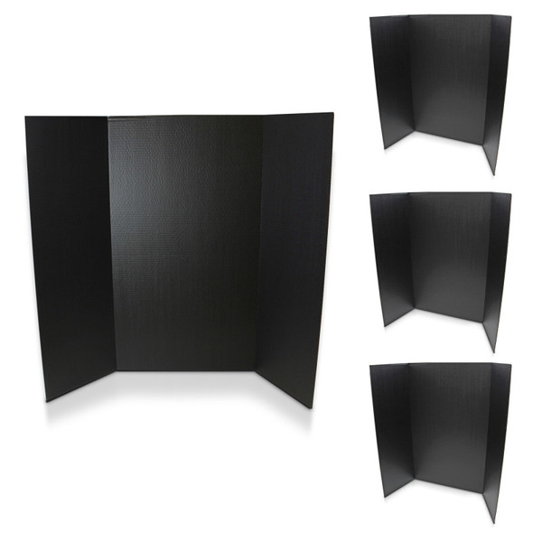 Flipside 1-Ply Project Board, 36" X 48", Black, Pack Of 4 FLP18067