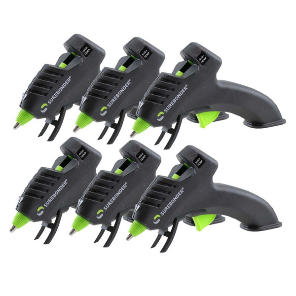 Surebonder Plus Series High Temperature Mini Glue Gun, Pack Of 6 FPRGM160F-6