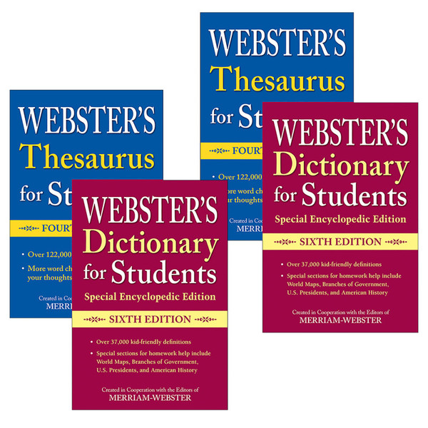 Federal Webster'S For Students Dictionary/Thesaurus Shrink-Wrapped Set, 2 Sets FSP9781596951839-2