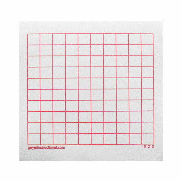 Geyer Graphing 3M Post-It Notes,10 X 10 Grid, 4 Pads GYR151210