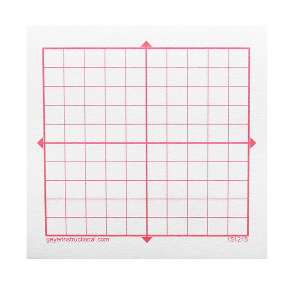 Geyer Graphing 3M Post-It Notes, Xy Axis, 10 X 10 Square Grid, 4 Pads GYR151215