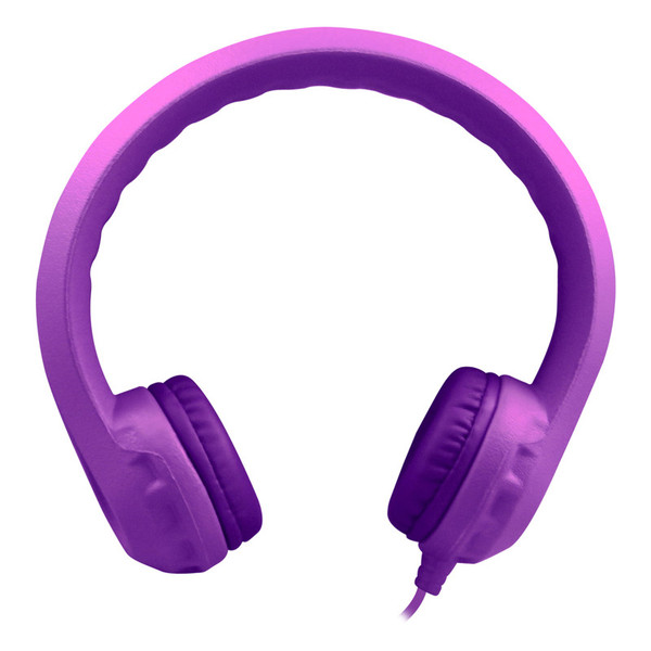 Hamiltonbuhl Flex-Phones Single Construction Foam Headphones - Purple HECKIDSPPL