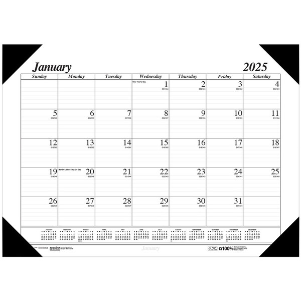 House Academic Economy Desk Pad, 12 Months, January-December HOD12402