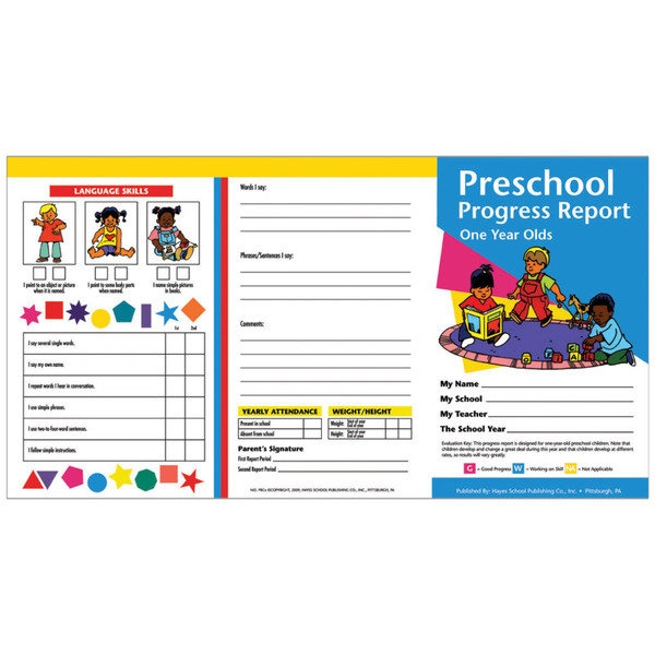 Hayes Preschool Progress Report (1 Year Olds), Pack Of 10 H-PRC09