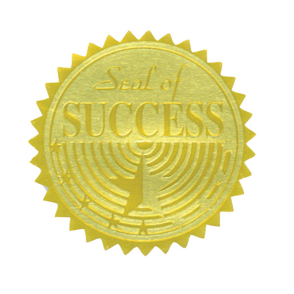 Hayes Gold Foil Embossed Seals, Seal Of Success, Pack Of 54 H-VA376