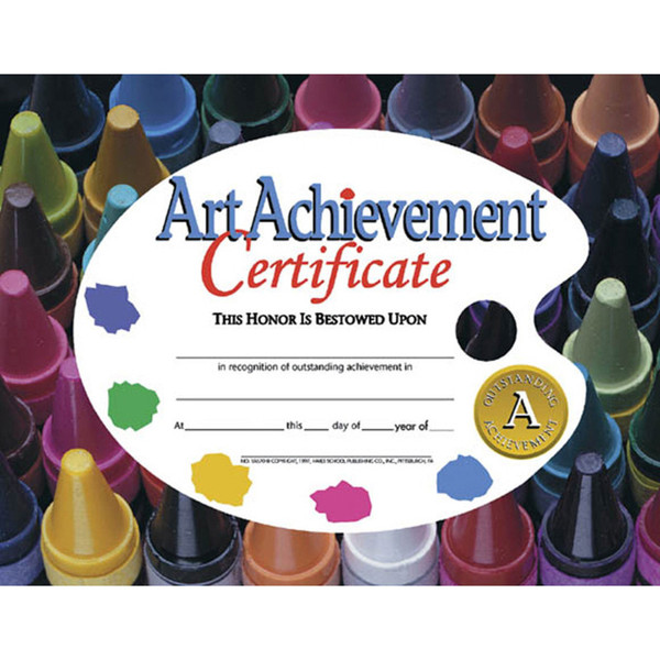 Hayes Art Achievement Certificate, 8.5" X 11", Pack Of 30 H-VA570