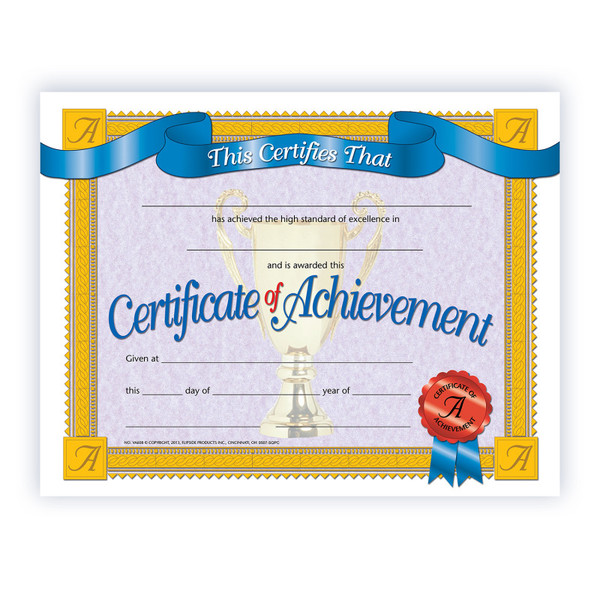 Hayes Certificate Of Achievement, 8.5" X 11", Pack Of 30 H-VA608