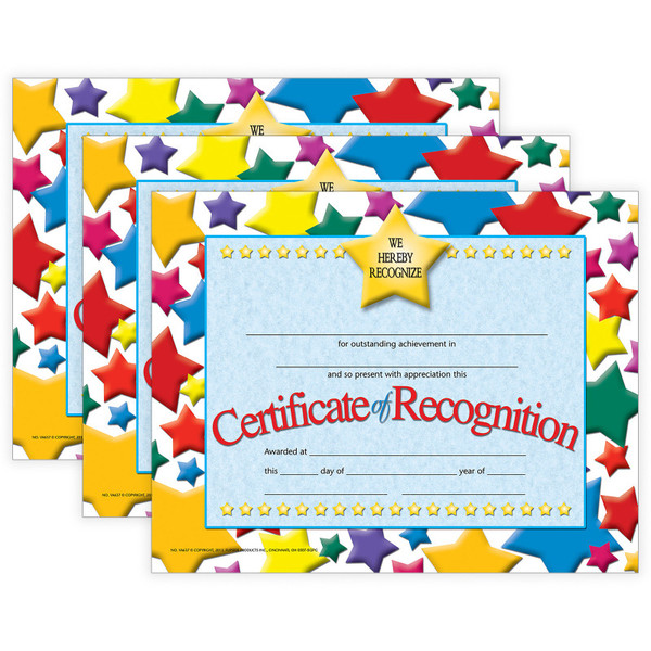 Hayes Certificate Of Recognition, 30 Per Pack, 3 Packs H-VA637-3