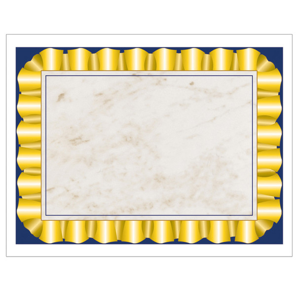 Hayes Gold Ribbon Border Paper, 8.5" X 11", Pack Of 50 H-VA669