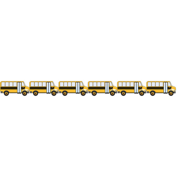 Hygloss School Bus Die Cut Border, 12 Strips/36 Feet HYG33660