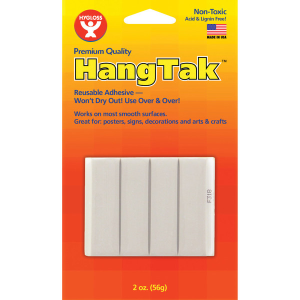 Hygloss Hangtak Reusable Adhesive, White, 2 Oz. HYG6503