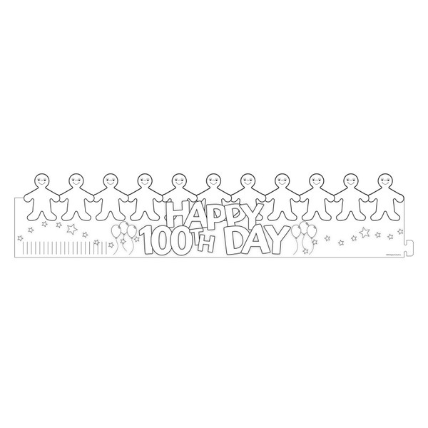 Hygloss Happy 100Th Day Paper Crowns, Pack Of 24 HYG65266