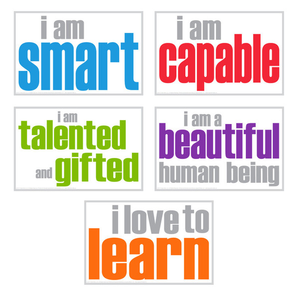 Inspired Self-Esteem Posters, Pack Of 5 ISM52351