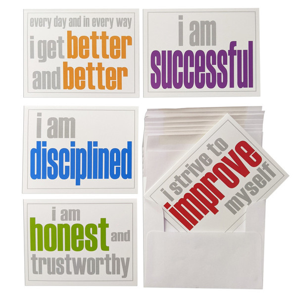 Inspired Note Cards With Envelope, Inner Strength Booster Set, 2 Each Of 5 Titles, Set Of 10 ISM52352NC