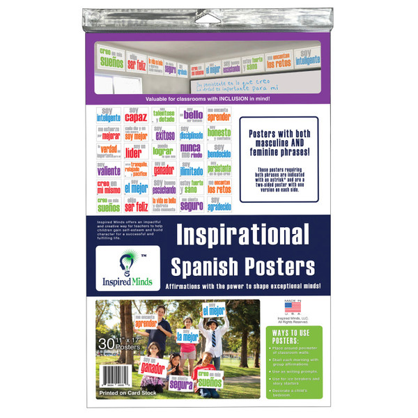 Inspired Card Stock Posters, Set Of 30, Spanish ISM523CS30S