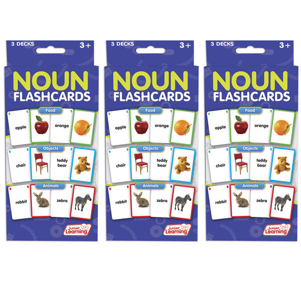 Junior Nouns Flashcards, 3 Decks Per Pack, 3 Packs JRL214-3
