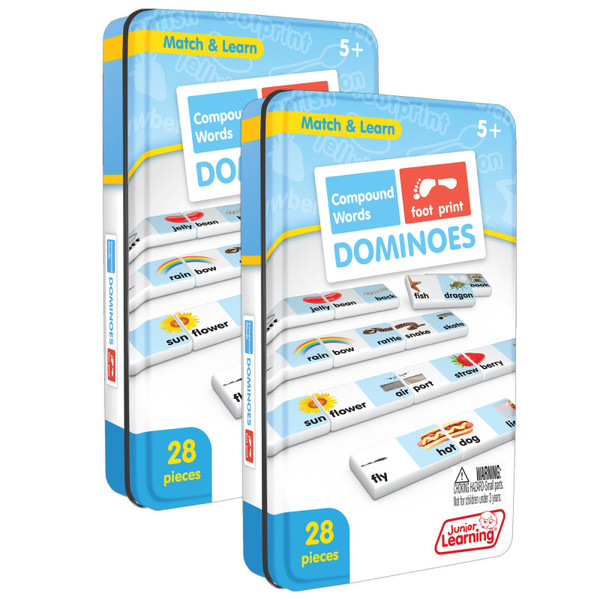 Junior Compound Words Match & Learn Dominoes, Pack Of 2 JRL668-2