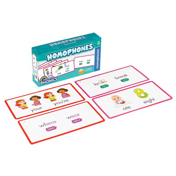 Junior Rainbow Phonics Homophones Cards JRLRP110