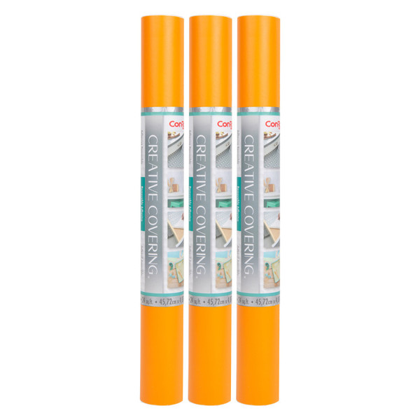 Con-Tact Creative Covering Adhesive Covering, Orange, 18" X 16 Ft, Pack Of 2 KIT16FC9A1K206-2