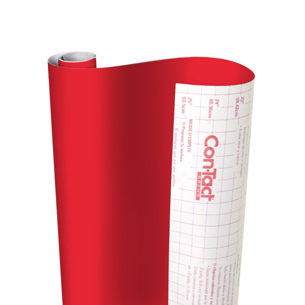 Con-Tact Creative Covering Adhesive Covering, Red, 18" X 16 Ft KIT16FC9AH3206