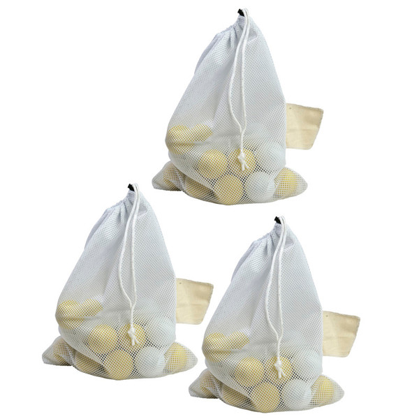 Martin Laundry/Equipment Bag, 15" X 20", White, Pack Of 3 MASAPB20-3