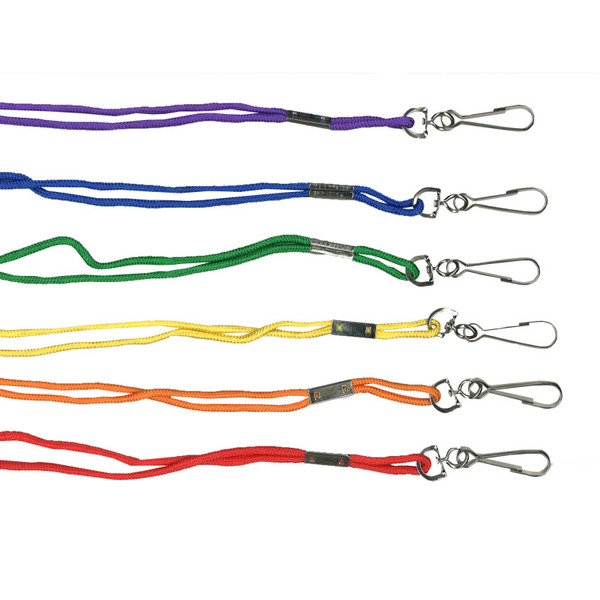 Martin Rayon Lanyard, Assorted Colors, 12 Per Pack, 3 Packs MASL1AS-3