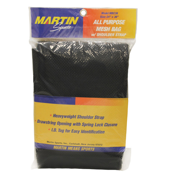 Martin All Purpose Mesh Bag With Carrying Strap, Black, 24" X 36" MASMBC36BK