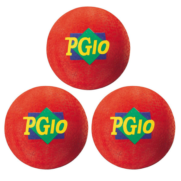 Martin Playground Ball, 10-Inch, Red, Pack Of 3 MASPG10R-3