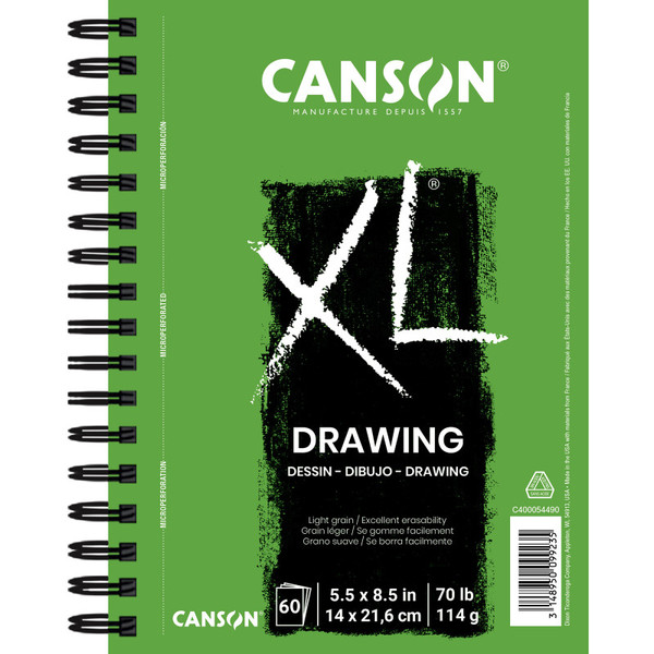 Canson Xl Series Drawing Pad, Side Wire Binding, 60 Sheet, 5.5X8.5 Inch, 1 Count MCXC40005449006