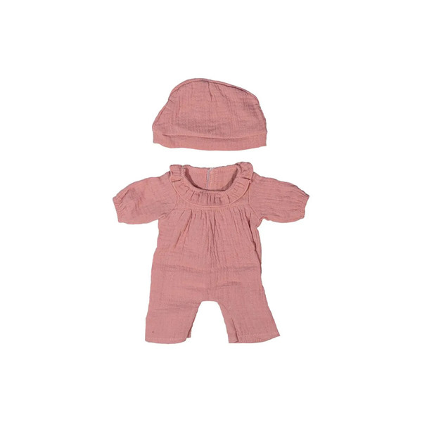 Miniland Pink Pajamas With Hat, 15" MLE31584
