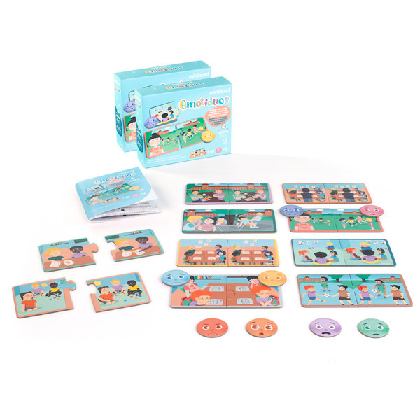 Miniland Emotiduos Board Game, Pack Of 2 MLE45414-2
