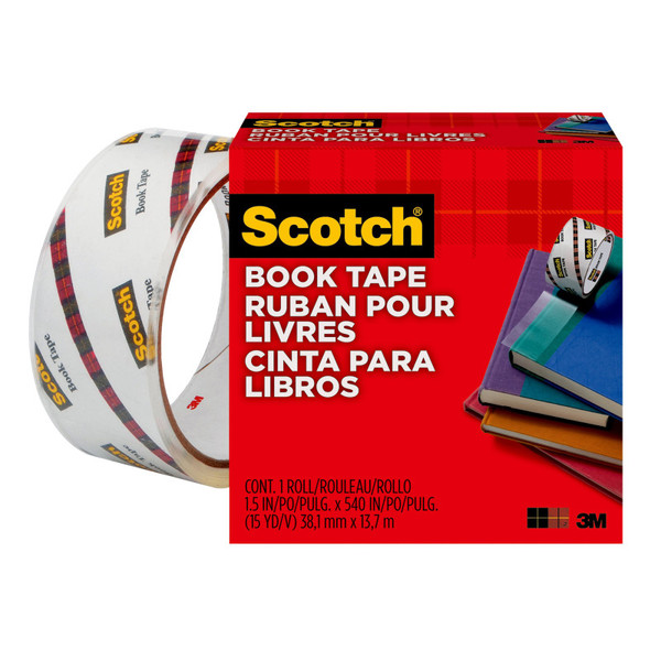 Scotch Book Tape, 1-1/2 In X 15 Yd Roll MMM84515