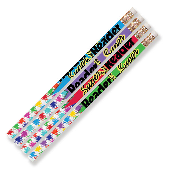 Musgrave Super Reader Motivational Pencils, Pack Of 12 MUS2339D