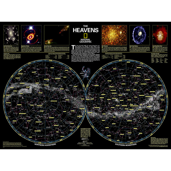 National The Heavens Map, Laminated, 30.5" X 22.75" NGMRE00620136