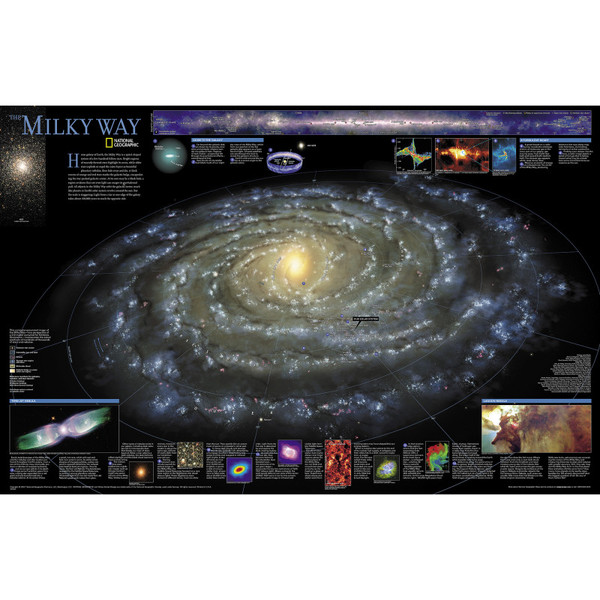 National The Milky Way Map, Laminated, 31.25" X 20.25" NGMRE00620140