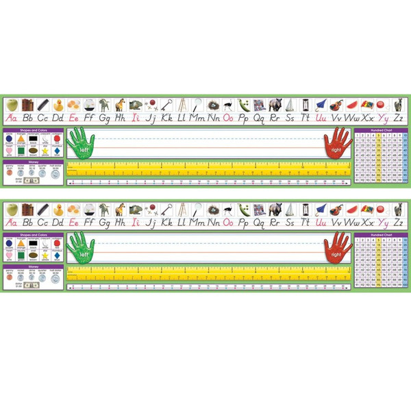 North Adhesive Primary Modern Manuscript Desk Plates, 17.5" X 4", 36 Per Pack, 2 Packs NST9041-2