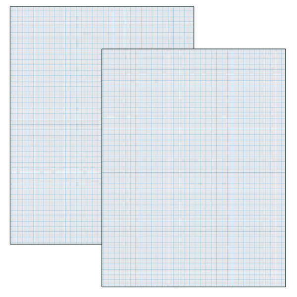 Pacon Graphing Paper, White, 1/4" Quadrille Ruled, 8-1/2" X 11", 500 Sheets Per Pack, 2 Packs PAC2411-2