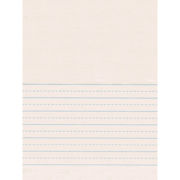 Pacon Newsprint Handwriting Paper, Picture Story, 7/8" X 7/16" Ruled Short, 9" X 12", 500 Sheets PAC2650
