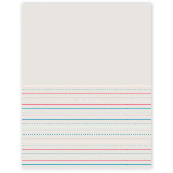 Pacon Newsprint Handwriting Paper, Picture Story, Grade 2, 1/2" X 1/4" X 1/4" Ruled Short, 8-1/2" X 11", 500 Sheets PAC2695