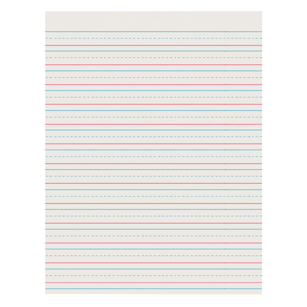 Pacon Newsprint Handwriting Paper, Skip-A-Line, Grades 2-3, 1/2" X 1/4" X 1/4" Ruled Short, 8-1/2" X 11", 500 Sheets PAC2696
