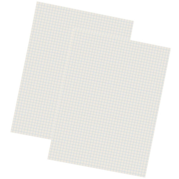 Pacon Grid Ruled Drawing Paper, White, 1/4" Quadrille Ruled, 9" X 12", 500 Sheets Per Pack, 2 Packs PAC2862-2