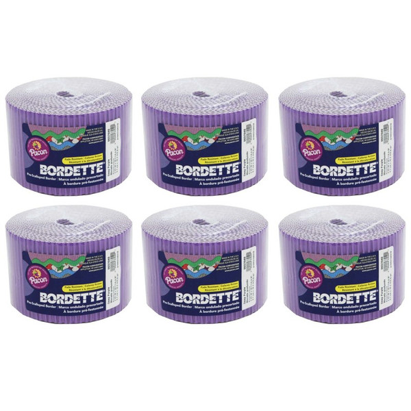 Bordette Decorative Border, Deep Purple, 2-1/4" X 50', 6 Rolls PAC37046-6
