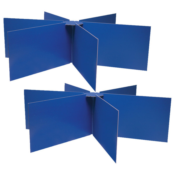 Pacon Privacy Boards, Blue, Round Table Compatible, 48" Diameter X 14" High, Pack Of 2 PAC3788-2