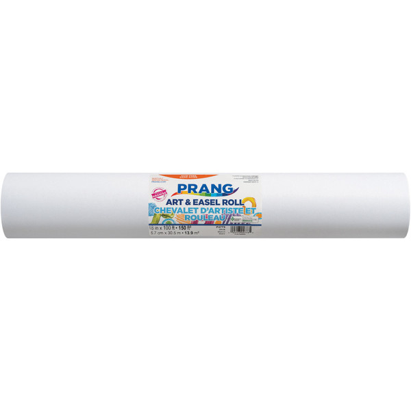 Prang Art & Easel Roll, White, White, 18" X 100', 1 Roll PAC4773